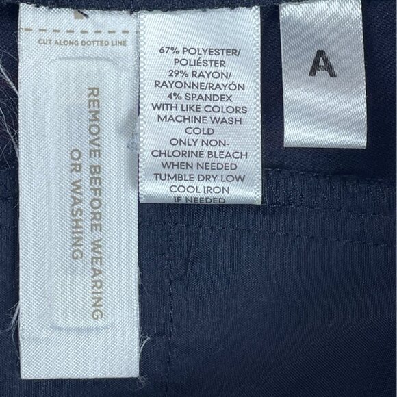 Loft Marisa Trouser Pants Navy & Burgundy  High-Waist Wide-Leg Size 4 - New - Picture 8 of 11